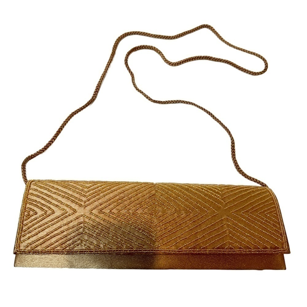 Bijoux Terner Gold Beaded Evening‎ Clutch